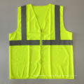 ANSI/ISEA 107 cheap yellow zipper reflective safety vest with EN 20471 3m reflective tape